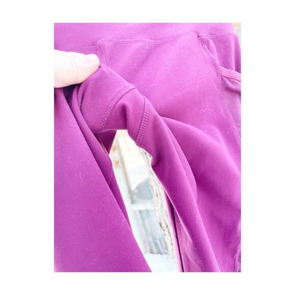 Move by Ardene Purple Crop Leggings Activewear Sport Sheer Leg Panels Sz S - Picture 7 of 9